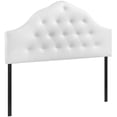 thumbnail image 1 of Hawthorne Collection King Vinyl Tufted Panel Headboard in White, 1 of 4