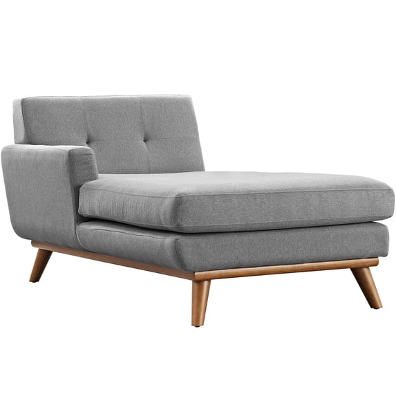 Hawthorne Collection Left Arm Chaise Lounge in Expectation Gray