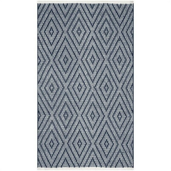Hawthorne Collection Navy Contemporary Rug - Runner 2'3" x 7'