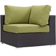 thumbnail image 1 of Hawthorne Collection Patio Corner Chair in Espresso and Peridot, 1 of 1