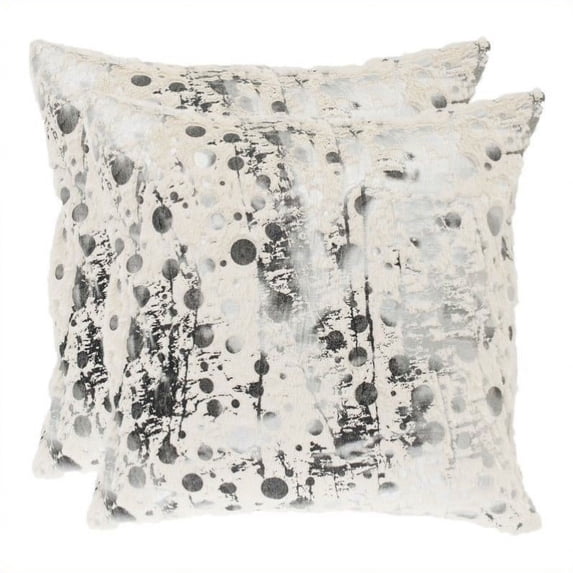 Hawthorne Collection Polyester 20" Pillows in White Frost (Set of 2)