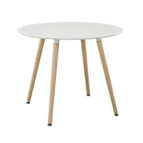 Hawthorne Collection Round Dining Table in White