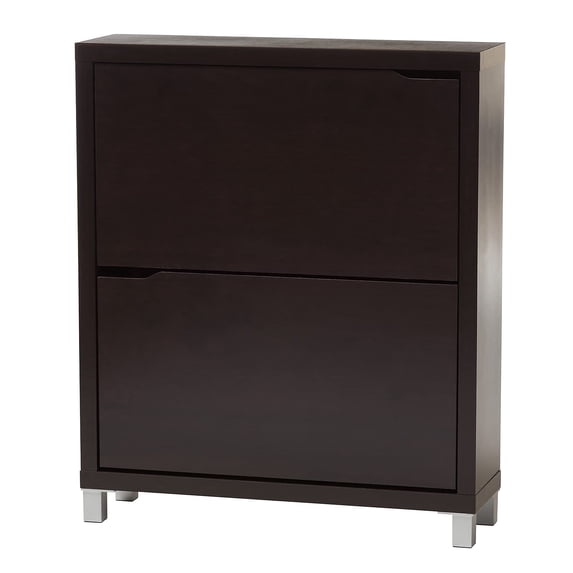Hawthorne Collection Shoe Cabinet in Dark Brown