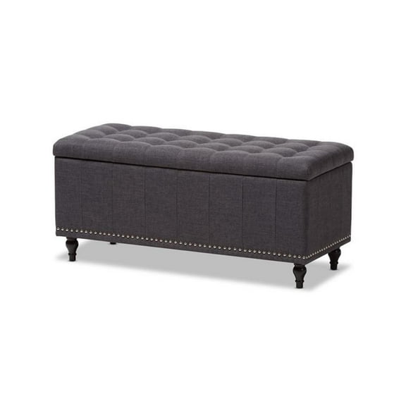 Hawthorne Collection Storage Bench in Dark Gray