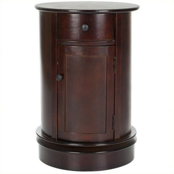 Hawthorne Collection Wood Oval Cabinet in Dark Cherry