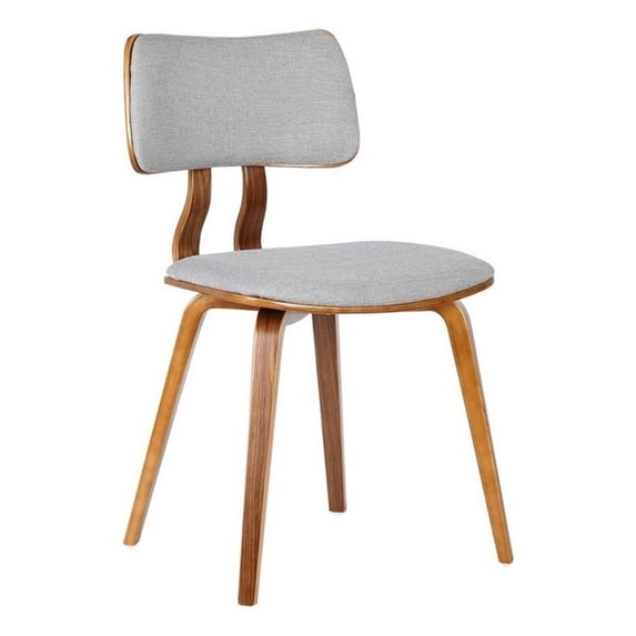 Hawthorne Collections 18.1" Modern Fabric Dining Chair in Gray