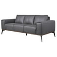 thumbnail image 1 of Hawthorne Collections 19.7" Modern Top Grain Leather Sofa in Gray, 1 of 7