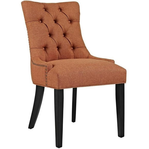 Hawthorne Collections 20.5'' Modern Fabric Dining Side Chair in Orange
