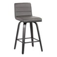 thumbnail image 1 of Hawthorne Collections 26" Modern Faux Leather Swivel Counter Stool in Gray, 1 of 6