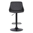 thumbnail image 1 of Hawthorne Collections 32.5" Modern Faux Leather Adjustable Barstool in Gray, 1 of 5