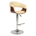 thumbnail image 1 of Hawthorne Collections 44.17" Modern Polyurethane Swivel Bar Stool in Cream, 1 of 5