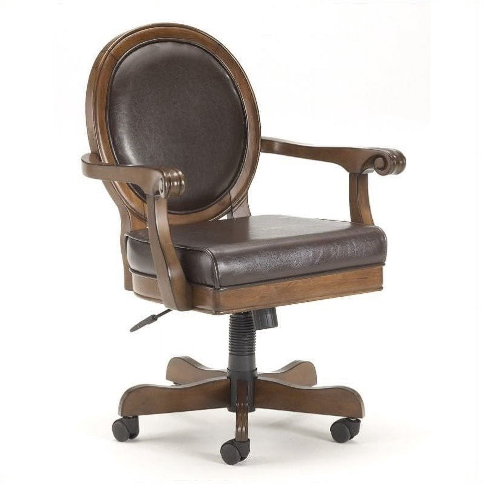 Hawthorne Collections Arm Chair with Casters in Cherry - Walmart.com