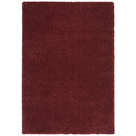 Hawthorne Collections Contemporary 8' x 10' Shag Rug in Burgundy