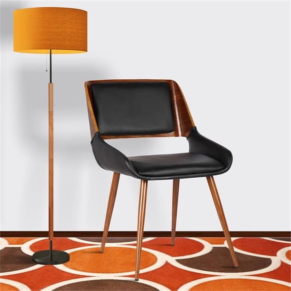 Hawthorne Collections Dining Chair in Walnut and Black