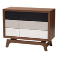 thumbnail image 1 of Hawthorne Collections Mid Century 6 Drawer Wooden Chest Dresser, Storage Dresser in Multicolored, 1 of 9