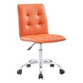 thumbnail image 1 of Hawthorne Collections Modern Faux Leather Mid Back Swivel Chair in Orange, 1 of 5