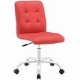 thumbnail image 1 of Hawthorne Collections Modern Faux Leather Mid Back Swivel Chair in Red, 1 of 4