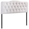 thumbnail image 1 of Hawthorne Collections Modern Vinyl Queen Tufted Panel Headboard in White, 1 of 5