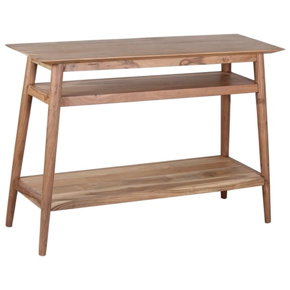 Hawthorne Collections Portola Solid Acacia Wood Console Table in Natural