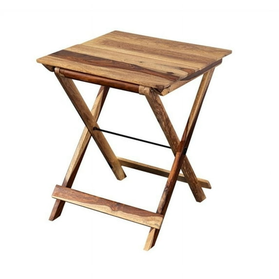 Hawthorne Collections Solid Wood Square Accent Table - Harvest Brown