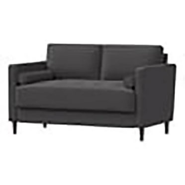 Hawthorne Collections Transitional Fabric Loveseat in Heather Gray