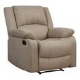 thumbnail image 1 of Hawthorne Collections Transitional Polyester Microfiber Recliner in Beige, 1 of 19