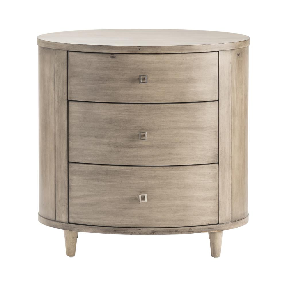 Hawthorne Estate Grey Wash Oval Chest Gray Wood
