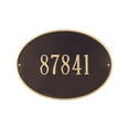 thumbnail image 1 of Hawthorne Standard 1-Line Address Wall Plaque in Green and Gold, 1 of 1