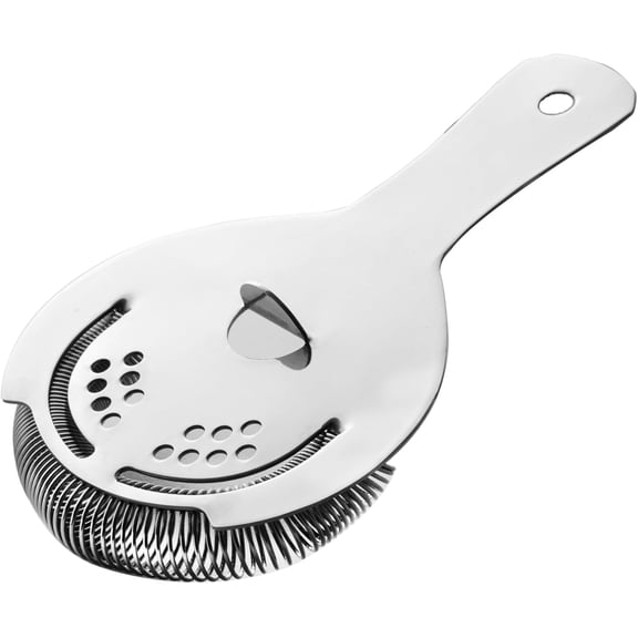 Hawthorne Strainer, Stainless Steel Cocktail Strainer with High Density Spring for Professional Bartenders and Mixologists, Mirror Polished, One Strainer (Stainless Steel)