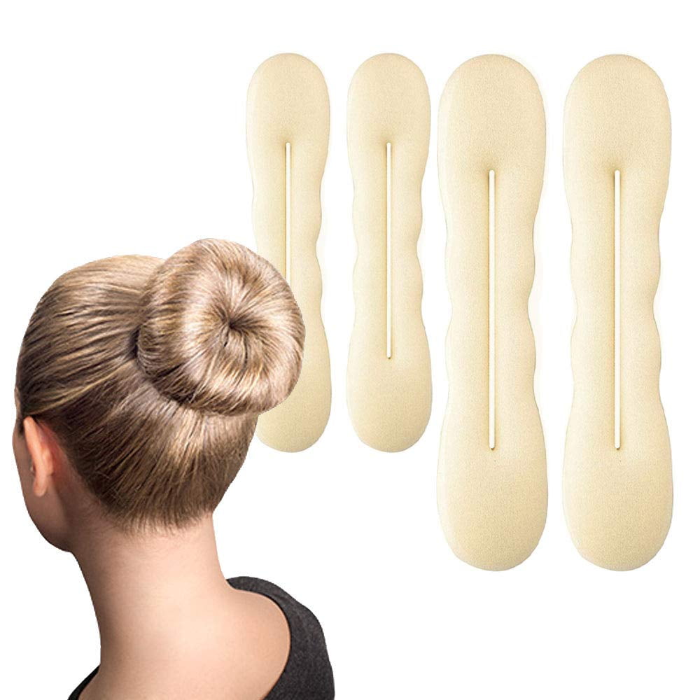 Hair Bun Maker，Easy Perfect French Twist Donut Maker,Hair Fold Wrap Snap  DIY Shaper Hair Style Tool for Girls Women，3 Pcs（ Blond) - Walmart.com