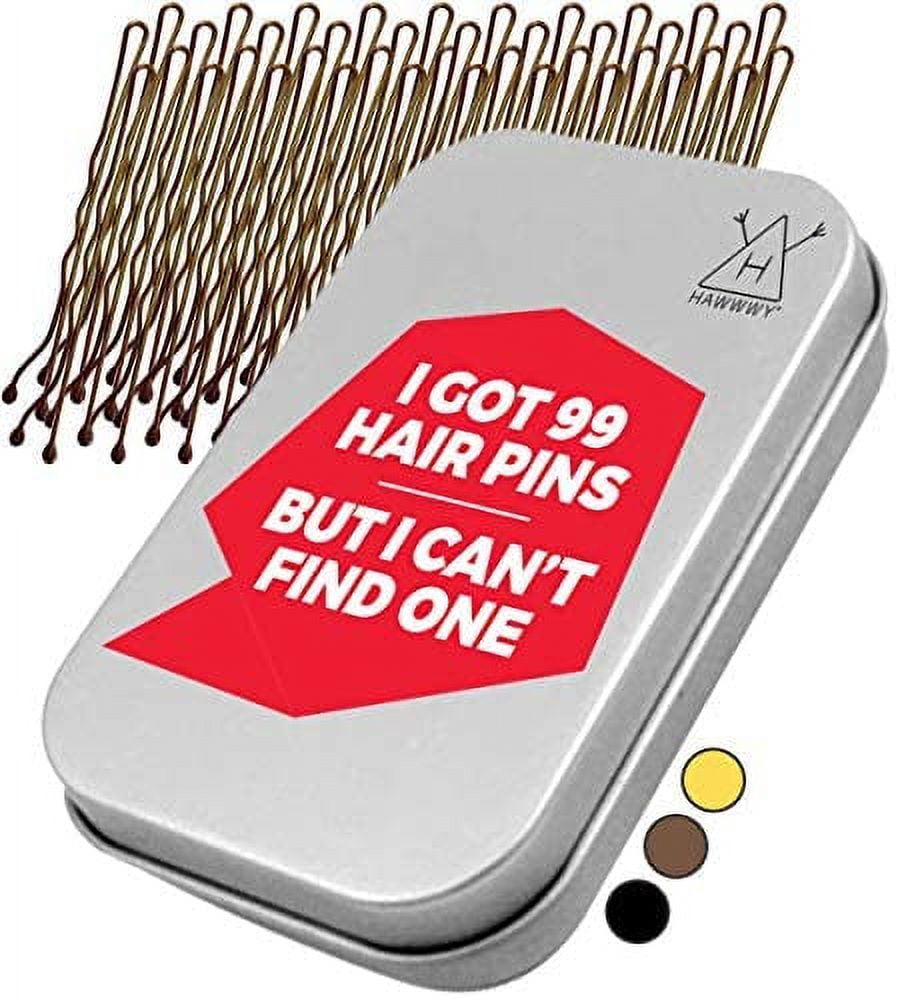 Hawwwy Bulk Bobby Pins Black 300 Count + Free case