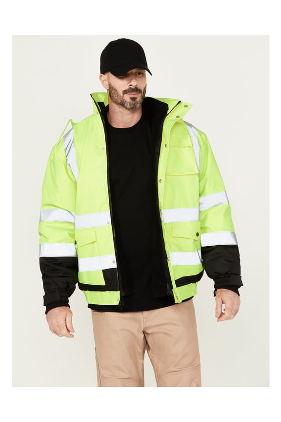 Work Gear Men's 3-In-1 High Visibility Bomber Jacket - HHVFA2401-YLW Medium