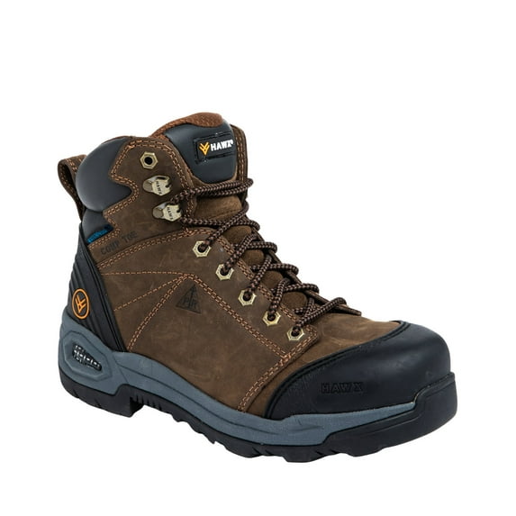 Hawx Men's 6" Crew Lace-To-Toe Work Boot Composite Toe - BHXCWRPW111 11.5 D(M) US