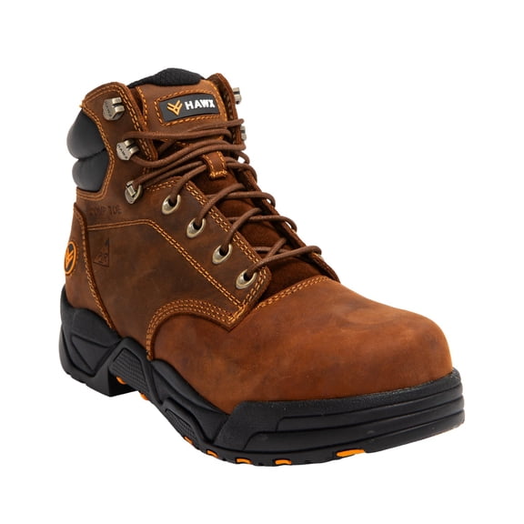 Hawx Men's 6" Enforcer Work Boot Composite Toe Brown 8.5 D(M) US