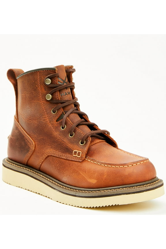 Men's 6" Lace-Up Moc Work Boot Soft Toe - BHX00R0W400 10 D(M) US