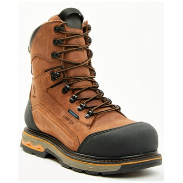 Hawx Men's 8" Enduro Waterproof 400G Insulated Work Boot Composite Toe Dark Brown 10 D(M) US