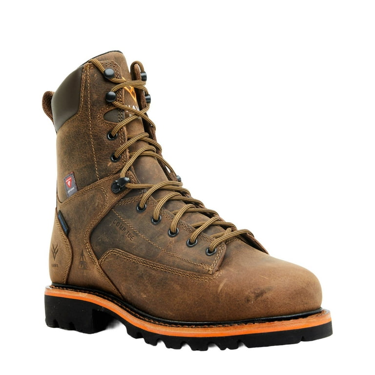 Insulated lace up store work boots