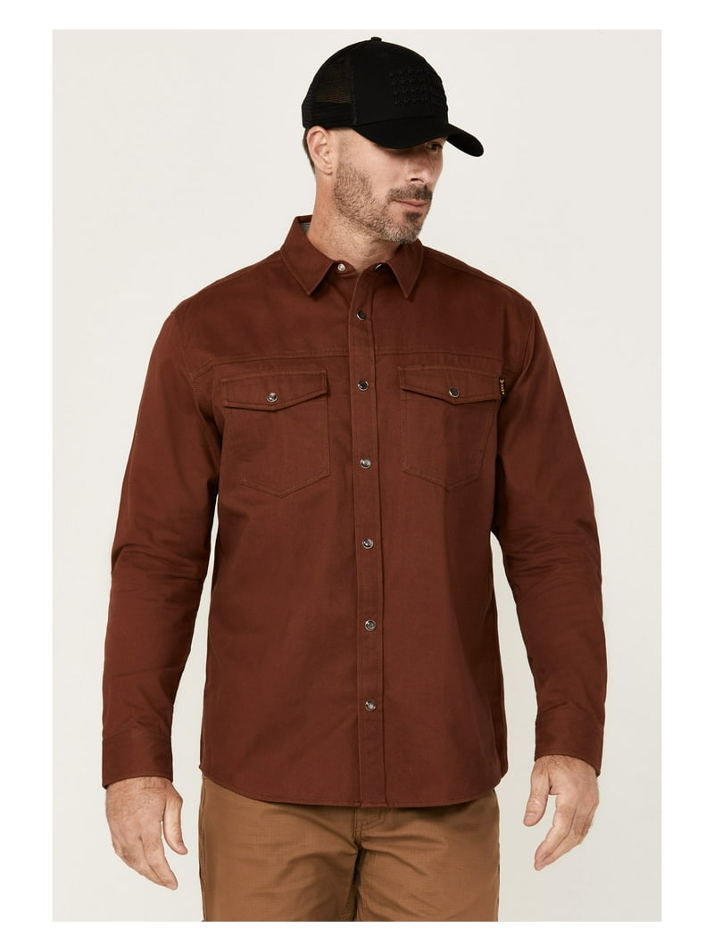 Hawx Work Gear Men's All Out Solid Long Sleeve Pearl Snap Western