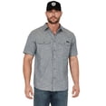 thumbnail image 1 of Hawx Work Gear Men's Chambray Short Sleeve Button-Down Stretch Work Shirt - HXSP24W65-LTBL, 1 of 4