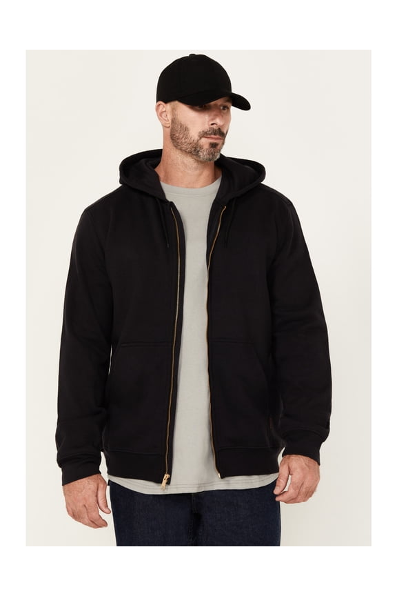 Work Gear Men's Fr Fleece Hooded Jacket Big And Tall - HXFRFA24K03-BLK-BIG  Tall