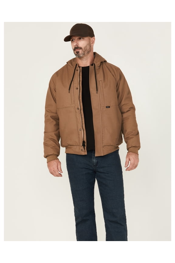 Work Gear Men's Fr Hooded Bomber Work Jacket Rust Copper XX-