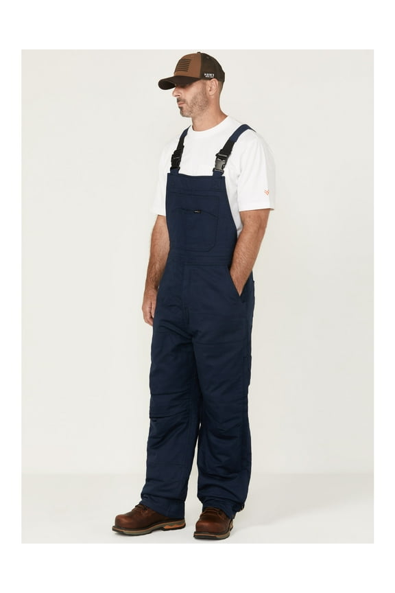 Work Gear Men's Fr Insulated Solid Bib Overalls Navy XL REG