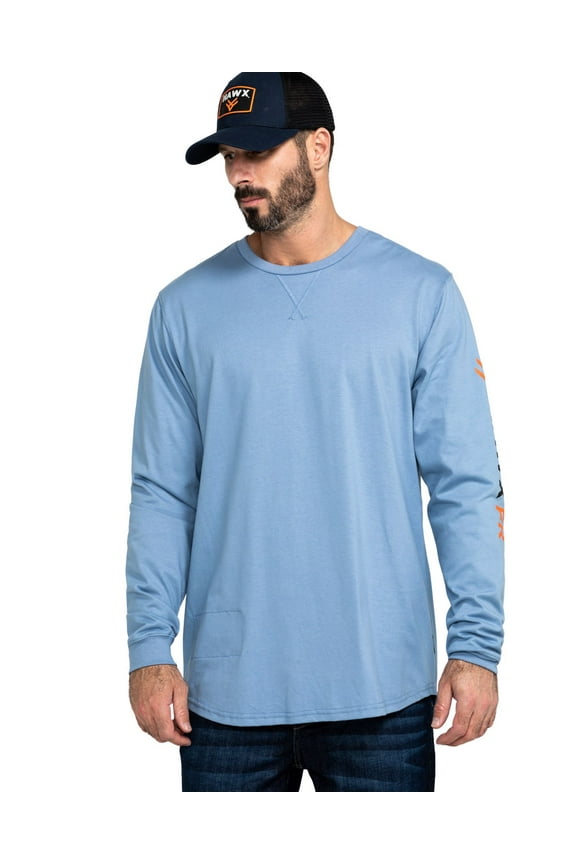 Work Gear Men's Fr Logo Long Sleeve Work T-Shirt - BLU X-