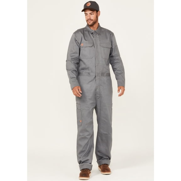 Hawx Work Gear Men's Fr Solid Coveralls - HXFRFA24P24-MEDGY XXL REG