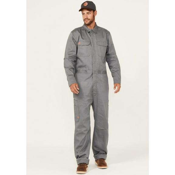 Hawx Work Gear Men's Fr Solid Coveralls - HXFRFA24P24-MEDGY L REG