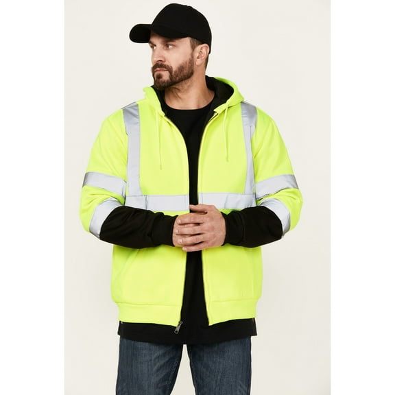 Hawx Work Gear Men's High Vis Hooded Jacket - HHVSP241130-YL XX-