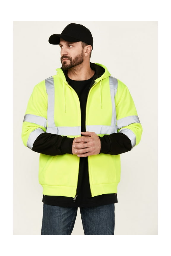 Work Gear Men's High Vis Hooded Jacket - HHVSP241130-YL XX-