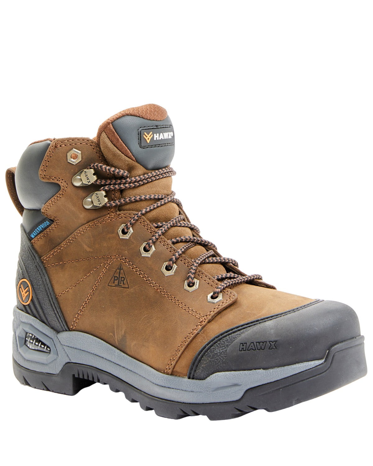 Hawx Men's Lace To Toe Crazy Horse Waterproof Work Boot Soft Brown 10.5