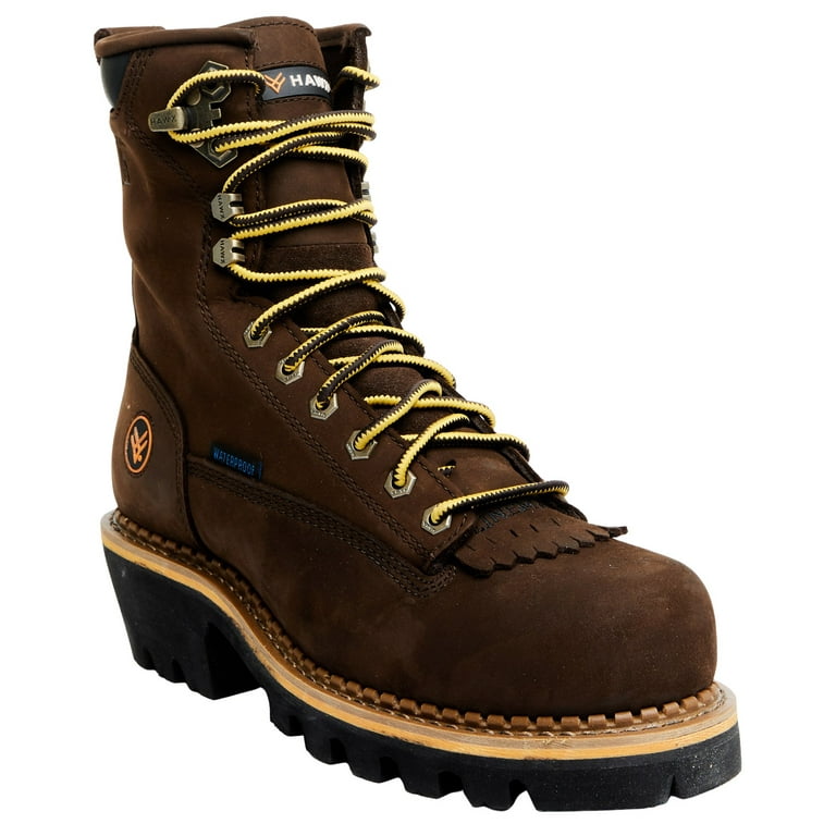 Hawx Men s Lineman Lace Up Waterproof Work Boot Composite Toe BHXCWRPW70 10 EE US Walmart