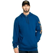 Hawx Men's Logo Sleeve Performance Fleece Hooded Work Sweatshirt Blue XX-Large  US